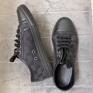 Gucci Black GG Canvas Low-Top Sneakers